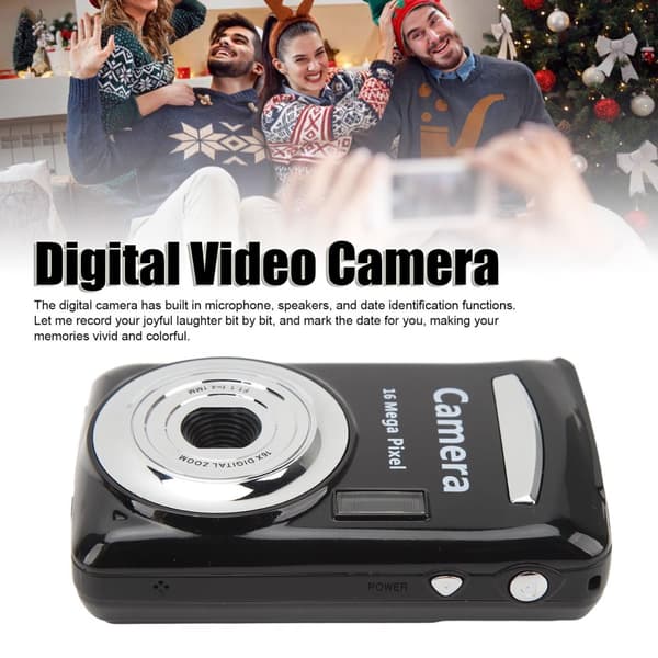 INF 1080P, 16 MP kompakt digitalkamera med 2,4-tommer skærm - 32 GB
