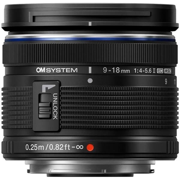 Om system för hybrid zoom objektiv m.zuiko digital ed 9-18mm f/4-5.6 II garanti 2 år