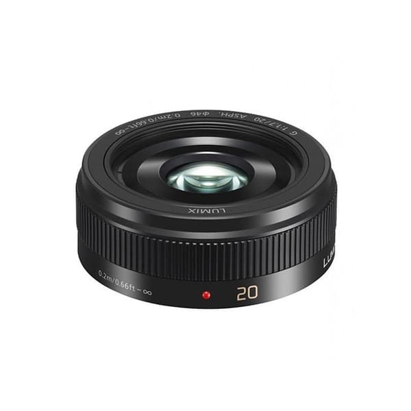 Panasonic för hybrid micro 4/3 objektiv lumix g 20mm f/1.7 II svart pancake