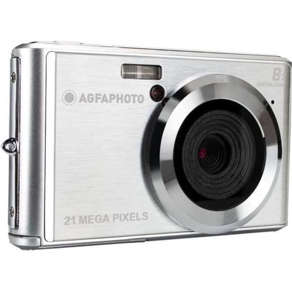 AGFA PHOTO DC5200 kompakt digitalkamera - 21 Mp CMOS-sensor - 8X zoom - 2,4'' LCD-skärm - Silver Grå