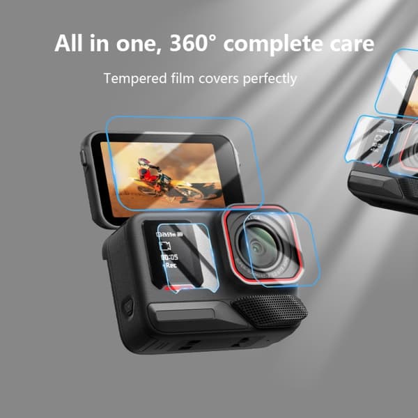 Karkaistu näytön ja kameran suojus Insta360 Ace Pro 2:lle