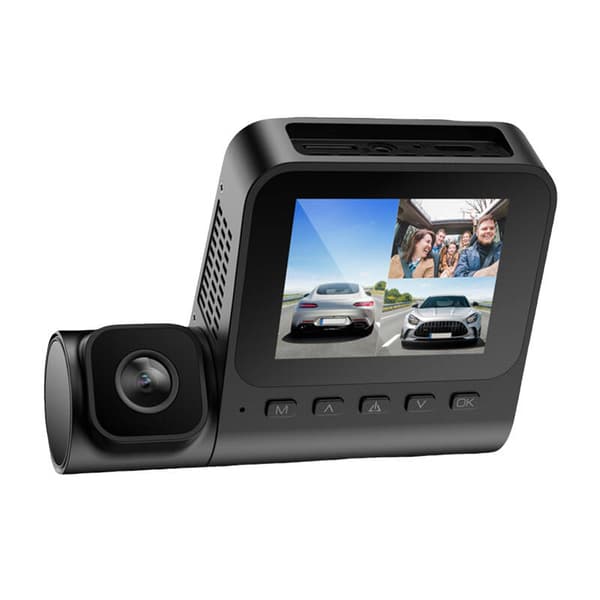 1080p främre kamera, 1080p inomhuskamera och VGA bakre kamera Azdome V600-3CH, G-sensor