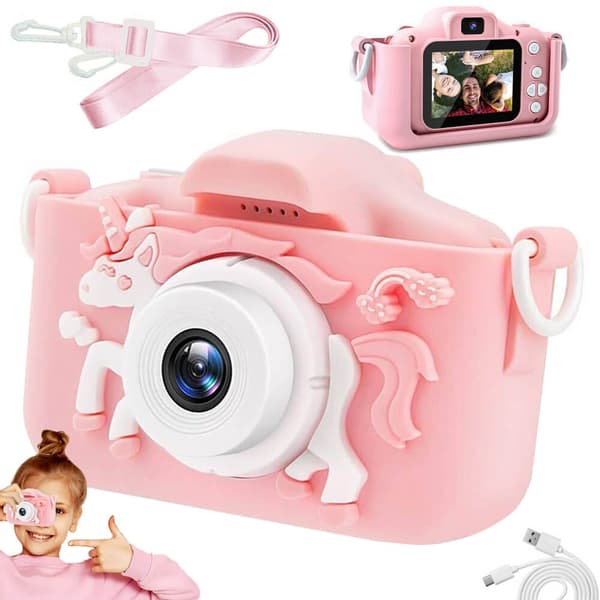 Digikamera lapsille Unicorn Pink