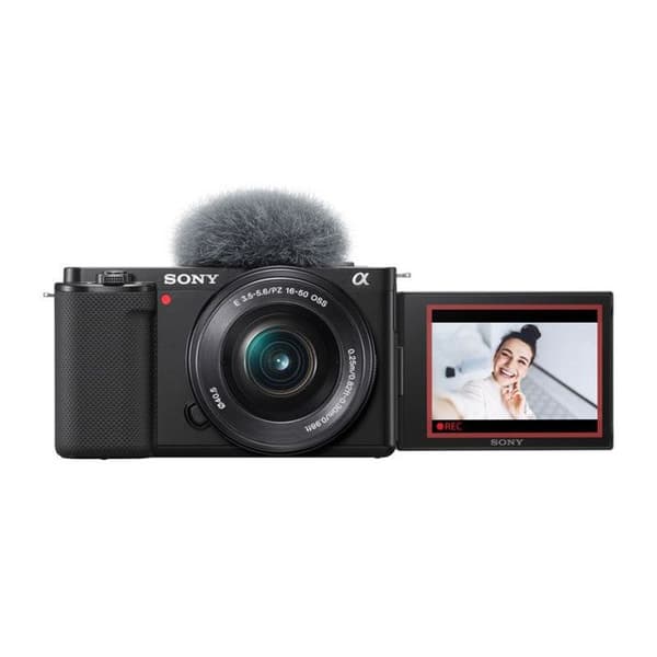 SONY ZV-E10 digital hybridkamera - 16-50 mm objektiv - 4K - svart Svart