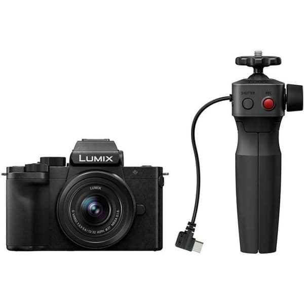 Panasonic Lumix G100 svart + 12-32 mm + handtag och stativ