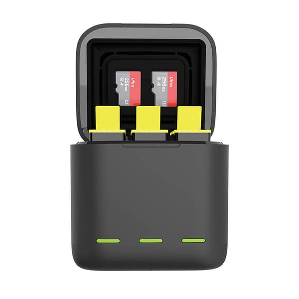 Telesin Vanntett ladestasjon for 3 batterier for GoPro Hero 9/10/11/12 + 3 batterier
