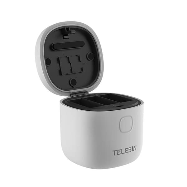 Telesin GP-BTR-905-GY – Vedenpitävä latausasema GoPro Hero 9/10 + 3 akkua, TF-kortinlukija