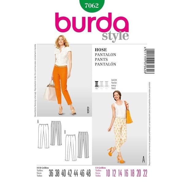 Burda symönsterbyxa 19 x 13 cm - B7062