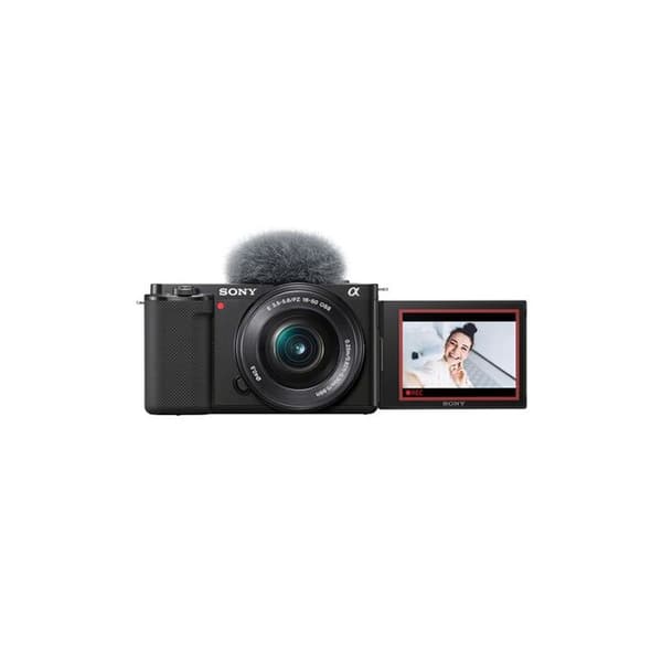SONY ZV-E10 digital hybridkamera - 16-50 mm objektiv - 4K - svart Svart