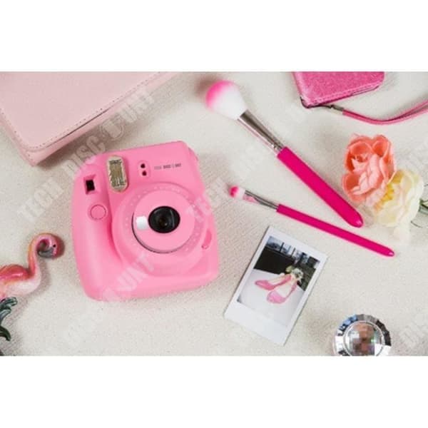 TD® Mini-rosa kamera blixt omedelbar fotokamera tjejkamera, gammaldags kamera i vintagestil