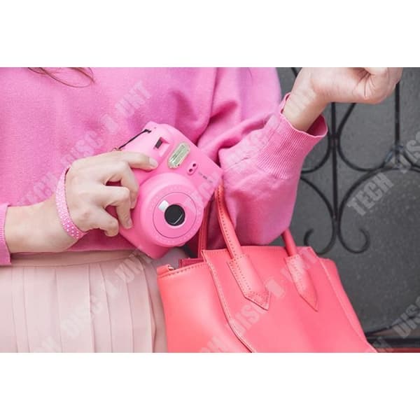 TD® Mini-rosa kamera blixt omedelbar fotokamera tjejkamera, gammaldags kamera i vintagestil