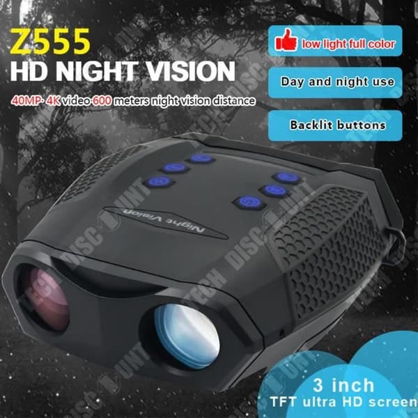 TD® 4K Ultra Clear Night Vision Goggles Full Color Night Vision 8x zoom Helsvart synlighet upp till 600 meter