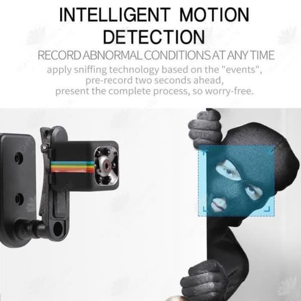 HTBE® SQ11 Mini Videoinspelare Inbyggt batteri USB-laddning 1080P Utomhussport Liten HD-kamera Night Vision-kamera