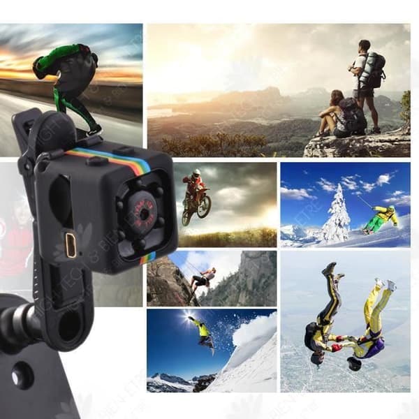 HTBE® SQ11 Mini Videoinspelare Inbyggt batteri USB-laddning 1080P Utomhussport Liten HD-kamera Night Vision-kamera