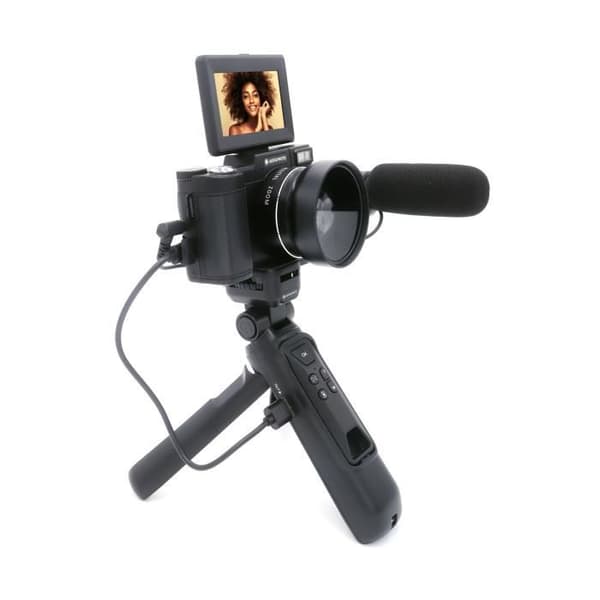 Kit Vlogging - AGFA FOTO - VLG-4K - Kamera 24MP - Videoupplösning 4K - Vidvinkelobjektiv