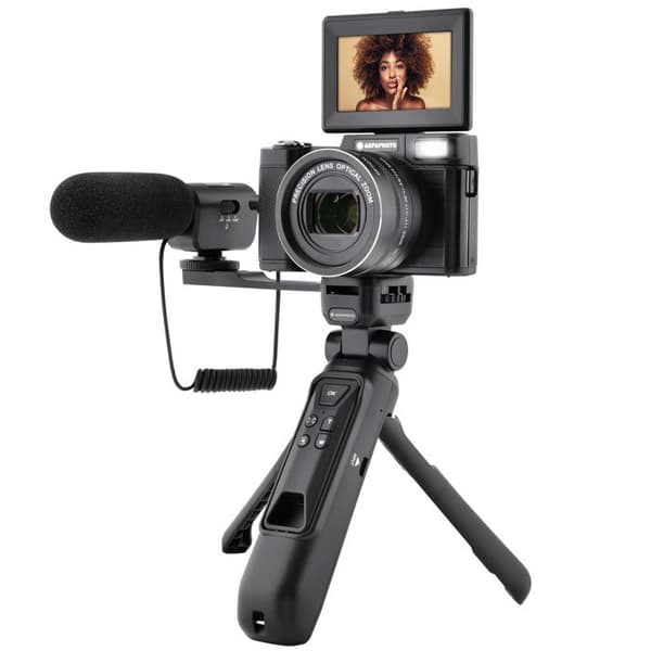 Kit Vlogging - VLG-4K - 24MP - 5X Optisk Zoom - 4K Videoupplösning - 3 tum Skärm