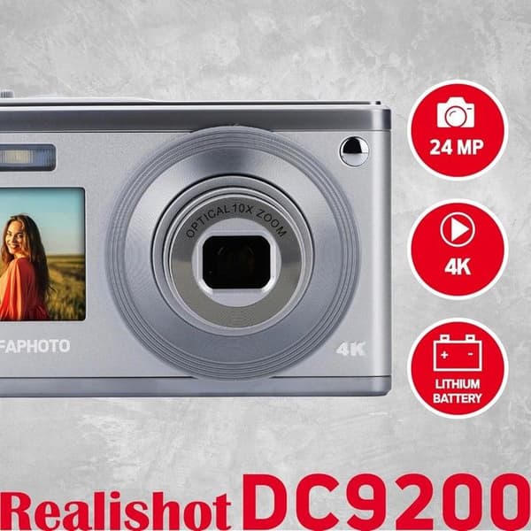 AgfaPhoto Realishot DC9200 Silver - Kompakt digitalkamera