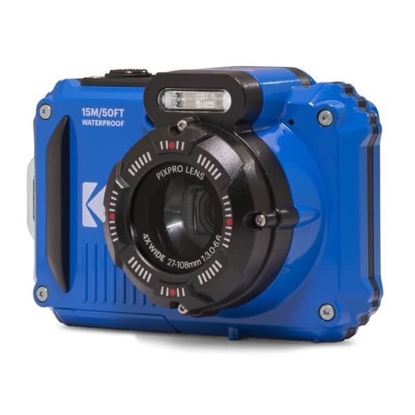 KODAK Pixpro Pack WPZ2 + 2 Batterier + 1 SD-kort - Kompakt 16MP vattentät till 15m, Stöttålig, Video 720p, LCD-skärm - Blå