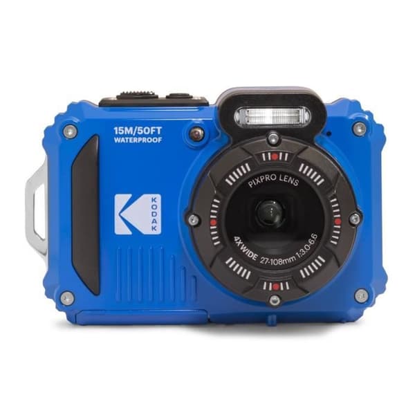 KODAK Pixpro Pack WPZ2 + 2 Batterier + 1 SD-kort - Kompakt 16MP vattentät till 15m, Stöttålig, Video 720p, LCD-skärm - Blå