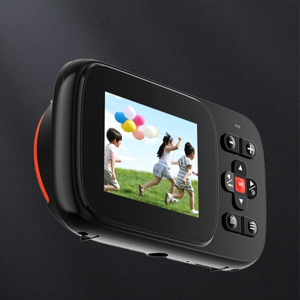 INF Elegant digitalkamera - dobbel skjerm, 72 MP, 1080p Sort