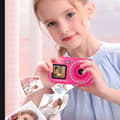 Miniatyrbilde 3 av 4: INF Elegant digitalkamera - dobbel skjerm, 72 MP, 1080p Rød