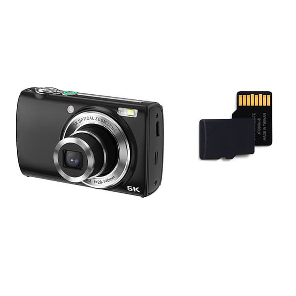 INF Fang hver detalje med det digitale kamera med 5X optisk zoom Sort