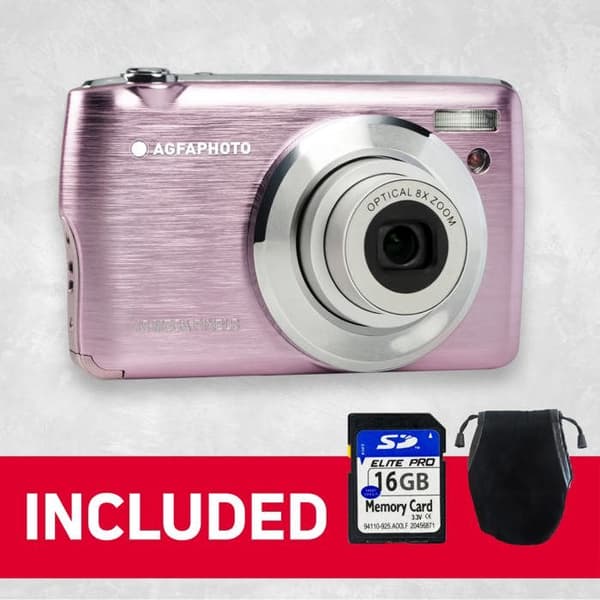 AGFA PHOTO Realishot DC8200 - Compact Cam Digital Camera (18MP, Full HD-video, 2,7-tums LCD-skärm, 8X optisk zoom, batteri