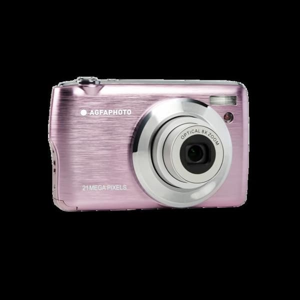 AGFA PHOTO Realishot DC8200 - Compact Cam Digital Camera (18MP, Full HD-video, 2,7-tums LCD-skärm, 8X optisk zoom, batteri Rosa