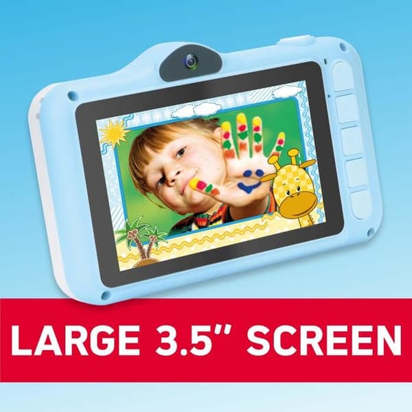 AGFA PHOTO Realikids Cam 2 - Barnkamera, Foto, Video, Selfie, LCD-skärm 3,5'', Foto-filter, Litiumbatteri - Blå