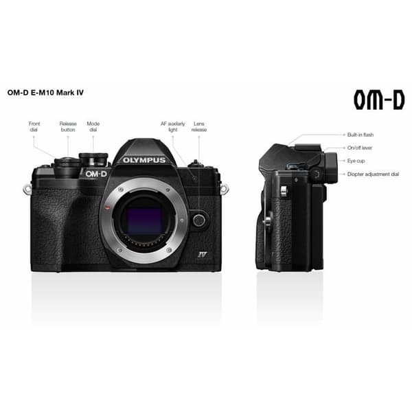 Olympia E-M10 Mark IV spegellös kamerahus Svart