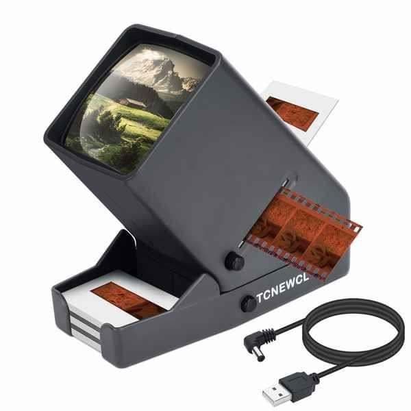 TCNEWCL 35 mm diabilds- och negativvisare, Daylight Desktop Film Viewer med