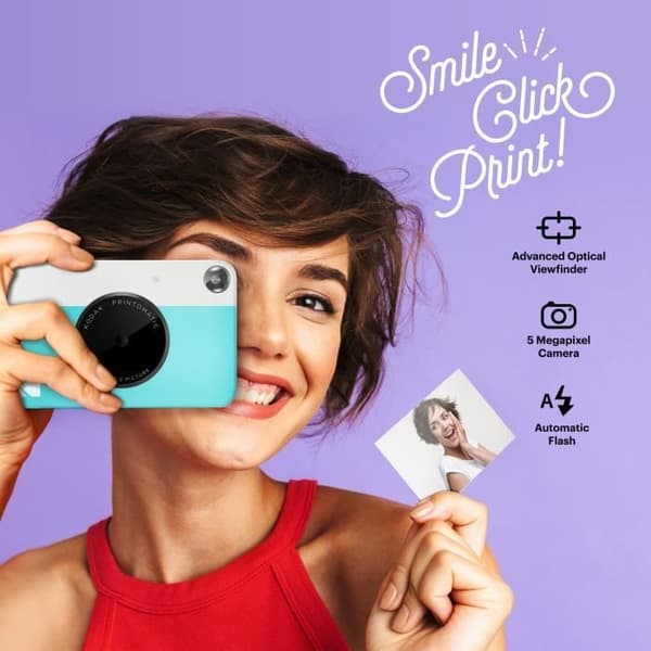 Instant Print Camera - Kodak - Printomatic - 10 MP - Stänksäker - Blå