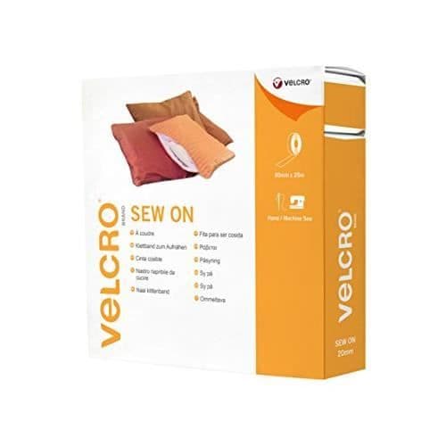 VELCRO-märke kardborreband 20mm x 25M Vit - VEL-EC60286
