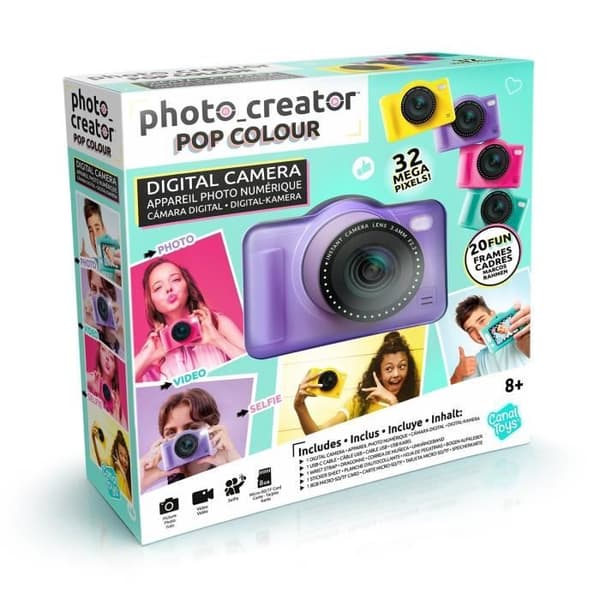 Canal Toys - Photo Creator - Pop-digikamera. väri violetti - sisältää 32 Gt:n SD-kortin