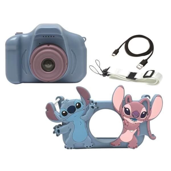 LEXIBOOK - Lasten kamera suojauksella - 4 yhdessä - Disney Stitch - Muistikortti mukana