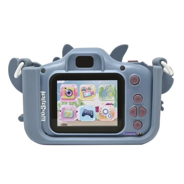 LEXIBOOK - Lasten kamera suojauksella - 4 yhdessä - Disney Stitch - Muistikortti mukana