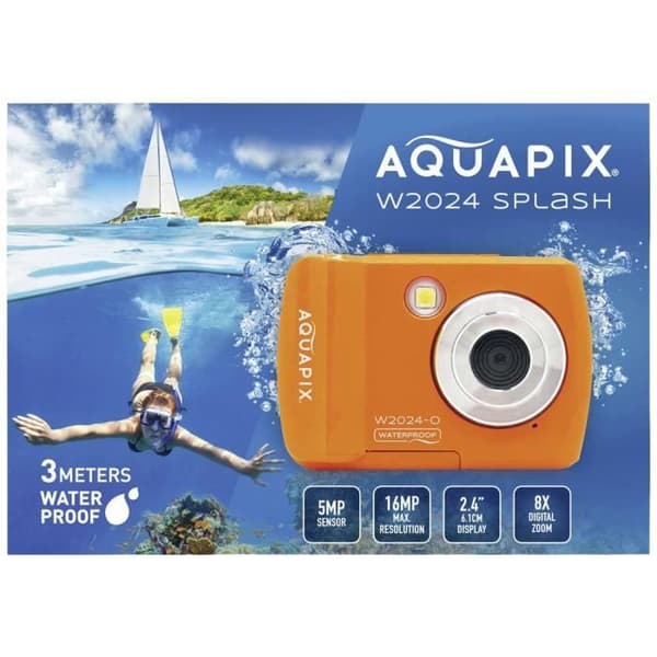 Easypix Aquapix W2024 Splash Orange Digitalkamera 16 Mill. vattentät orange pixel