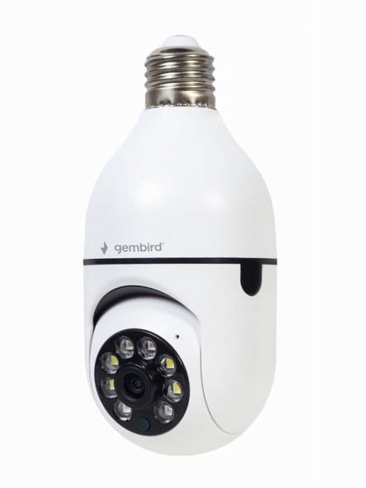Gembird elektronisk kamera - TSL-CAM-WRHD-01 - Smart Home WiFi-kamera, 355°drehbar, E27,1080p,weiÃ
