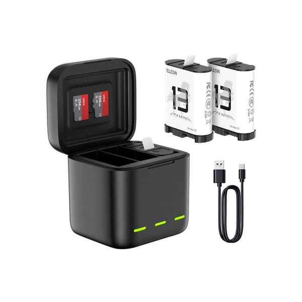 Telesin Batteriladdare till GoPro Hero 13 Black med tre kanaler