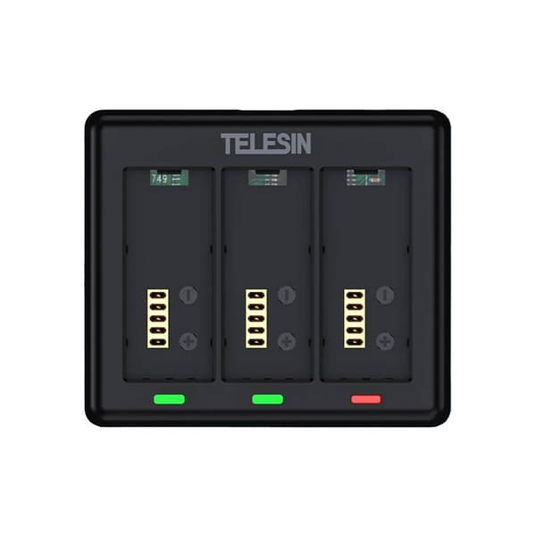Telesin batterioplader til GoPro Hero 13 med tre kanaler