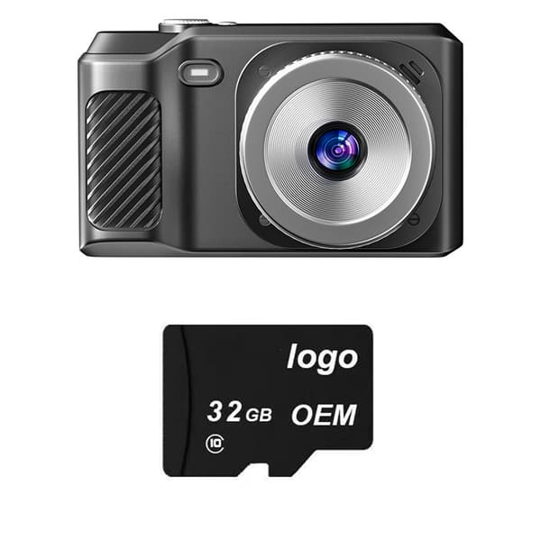 INF Fang minner med K10 digitalkamera og 32GB TF-kort Sort