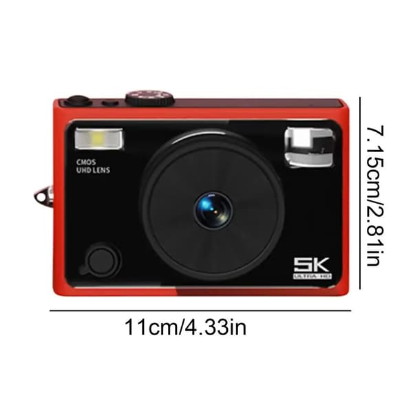 5K Digitalkamera, 61MP, Vejrbestandig,Rød