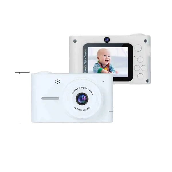 Lasten digikamera, 20MP resoluutio, 8X digitaalinen zoom,VALKOINEN