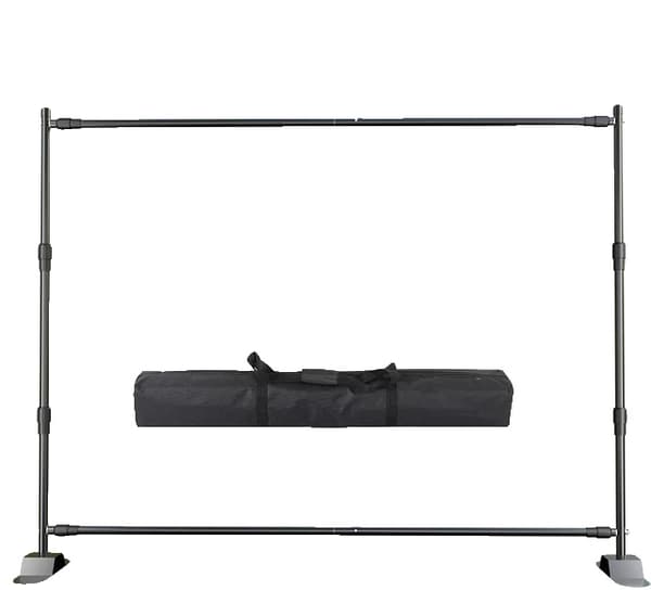Fotograferingsbaggrundstativsæt, dobbelt-krydsbjælke design, ensfarvet baggrund, 24x3M, Ingen Baggrundsklæde