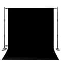 Miniatyrbillede 1 af 2: Fotograferingsbaggrundstativsæt, dobbelt-krydsbjælke design, ensfarvet baggrund, 27x34M, med sort