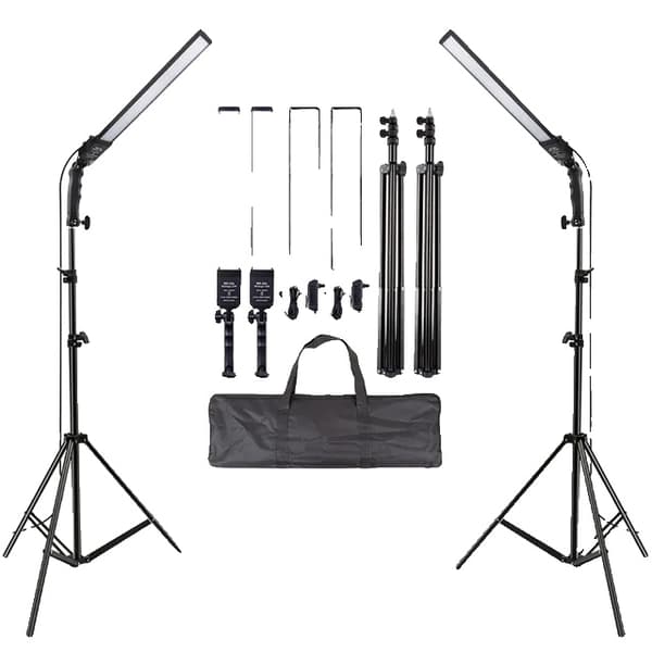 Fotograferingslys Kit, LED Fyldelys, Bi-farve 3200k-5500k, Dæmpbar Studielys, studie lys kit