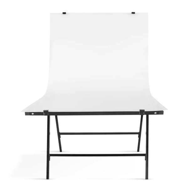 Fotograferingsbord, 100*45cm Størrelse, Holdbart PVC-panel & Metal,Tabel Baggrundssæt