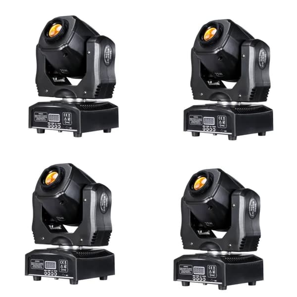 Mini Led Moving Head Spot Light, 75w, DMX-styrning, 4 st 75W, EU-kontakt