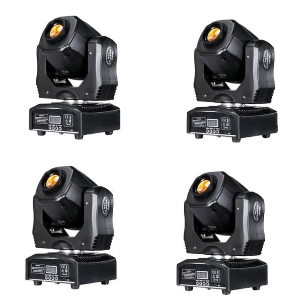 Mini Led Moving Head Spot Light, 75w, DMX-styrning, 4 st 75W, EU-kontakt