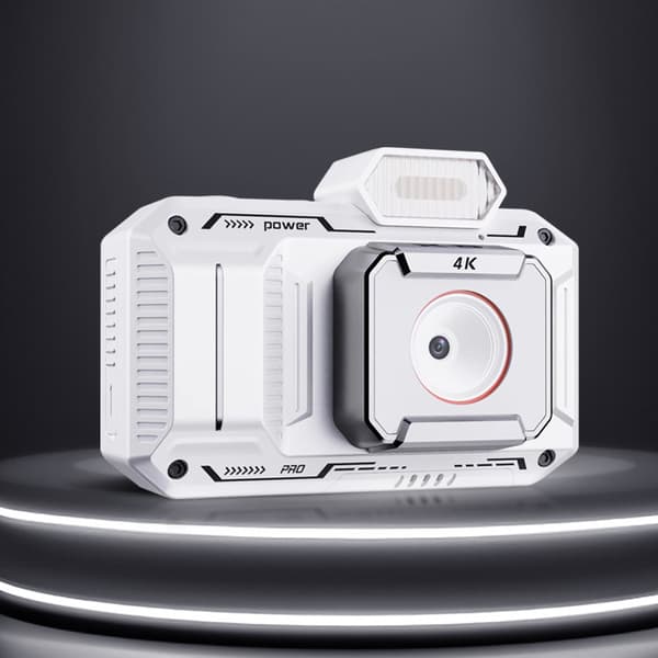 INF Fang minner med 4K digitalkamera Hvit